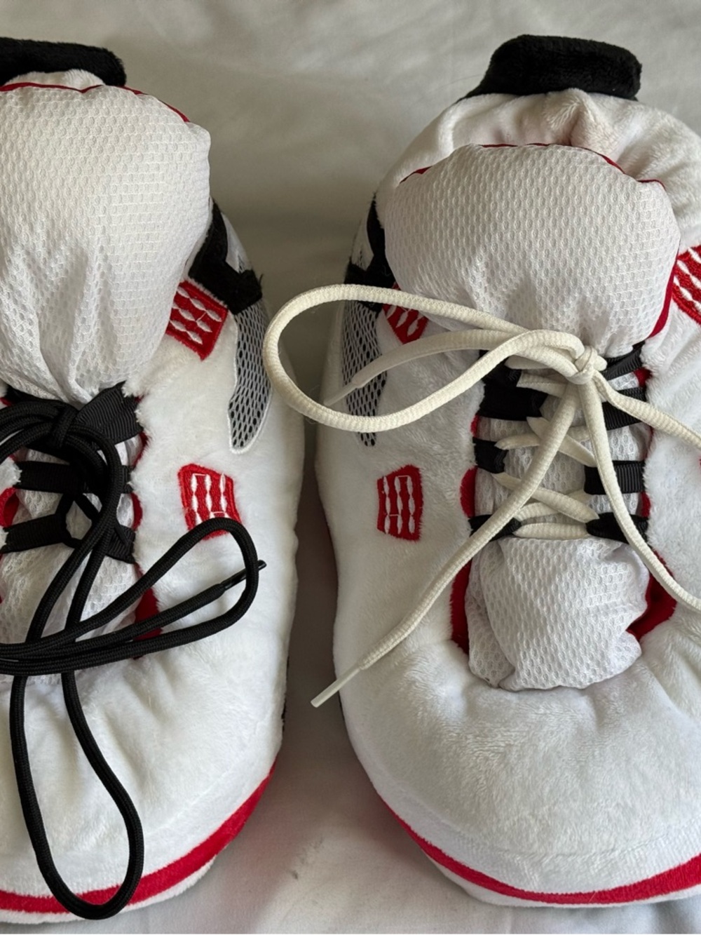 Jordan 4’s Unisex Plush Sneaker Slippers. One Size Fits Most.